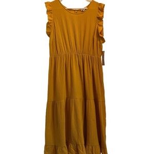 NWT Indigo Rose Tiered Gauze Cotton Ruffle Cap Sleeve Dress - 2X